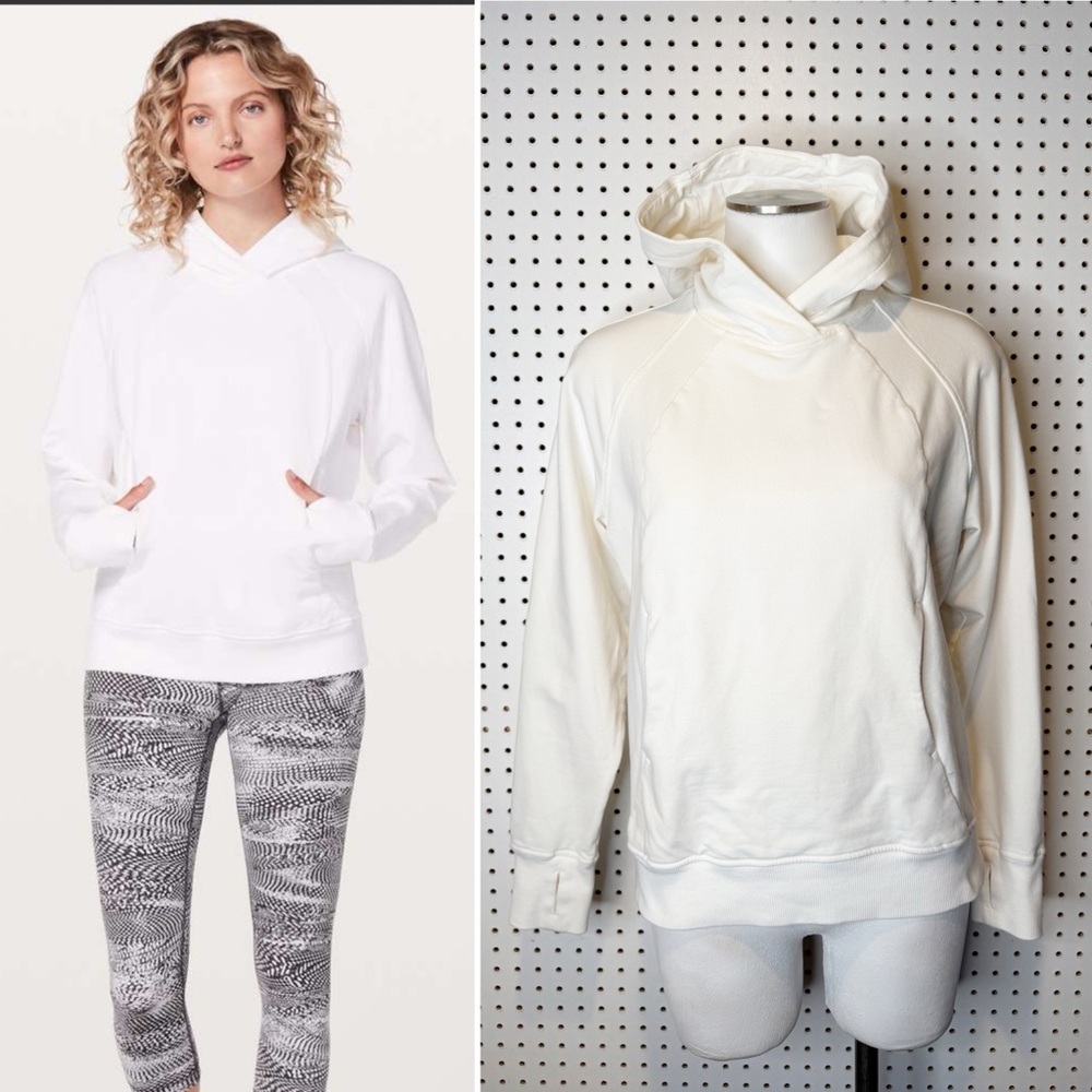 Lululemon | Scuba Pullover Hoodie in White Sz.‎ 4